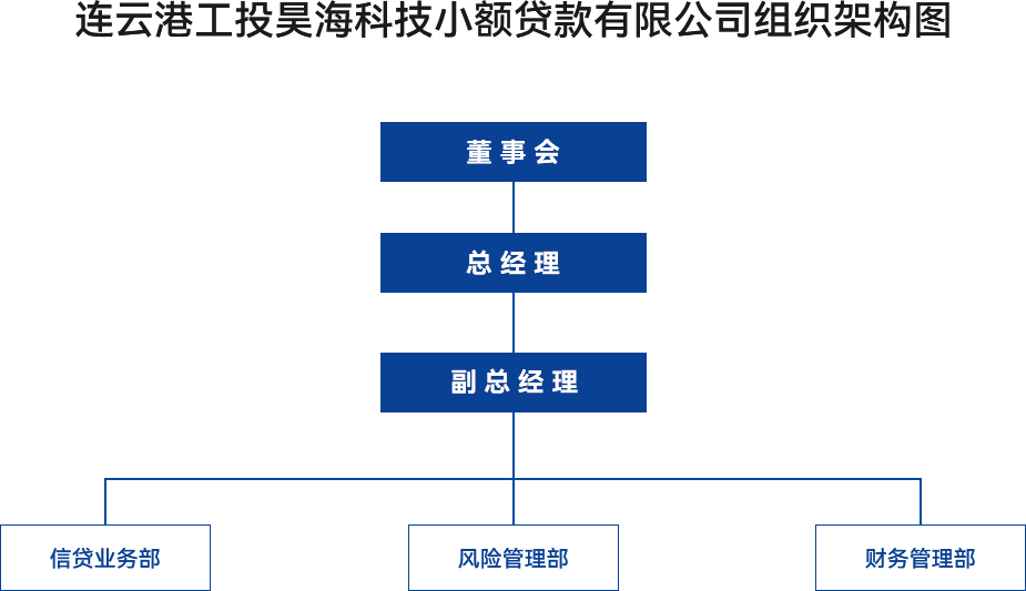 金融板塊-連云港工投昊?？萍夹☆~貸款有限公司組織架構(gòu)圖